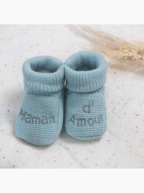 Geboorte slofjes - boodschap maman d'amour - Kiabi