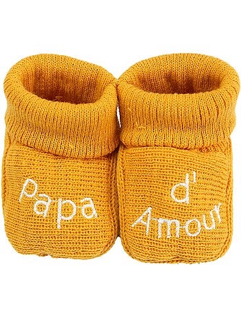 Geboorte slofjes - boodschap papa d'amour