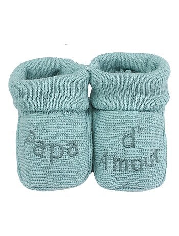 Geboorte slofjes - boodschap papa d'amour