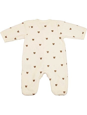 Geboorteset moka beer - 6-delige babyoutfit