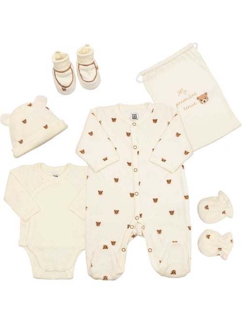 Geboorteset moka beer - 6-delige babyoutfit - Kiabi Geboorteset moka beer - 6-delige babyoutfit - Kiabi