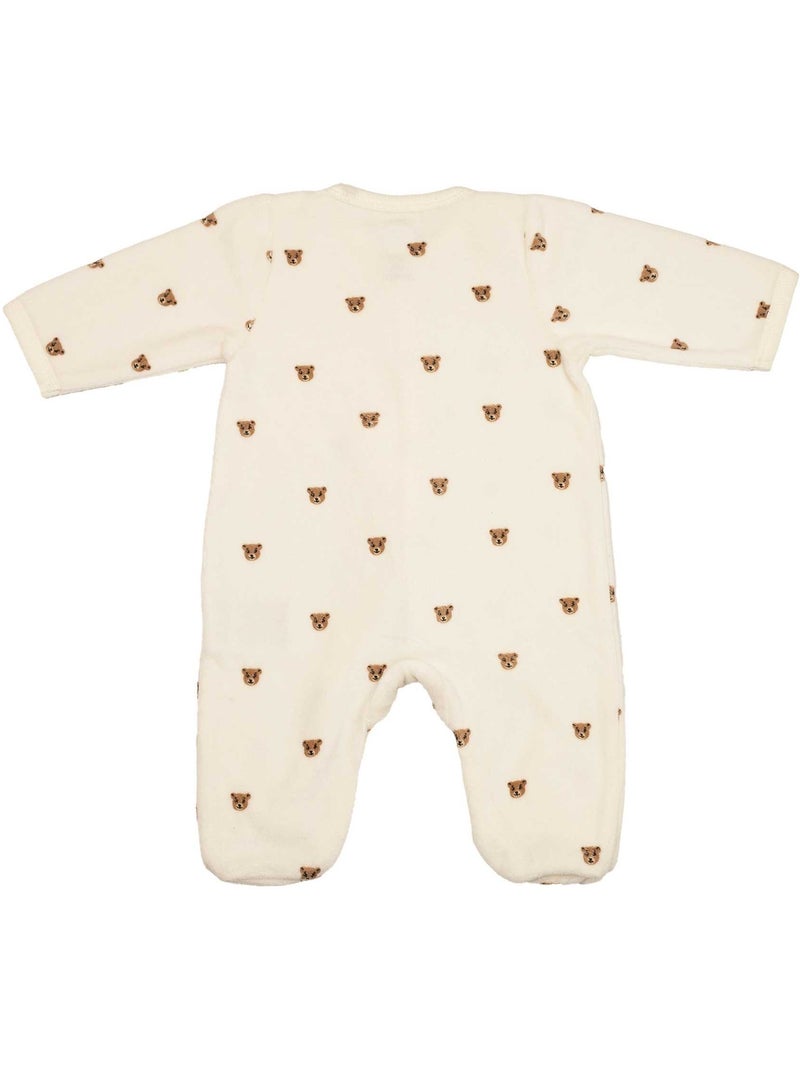 Geboorteset moka beer - 6-delige babyoutfit Ecru - Kiabi