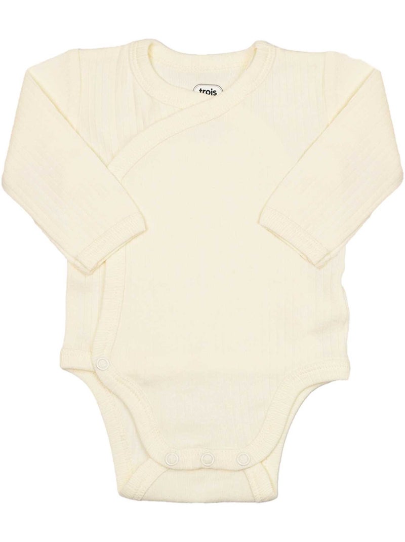 Geboorteset moka beer - 6-delige babyoutfit Ecru - Kiabi
