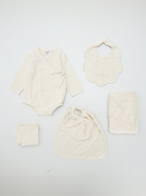 Geboorteset 'Welcome Baby' - 5 stuks - Kiabi