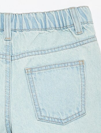 Geborduurd denim short