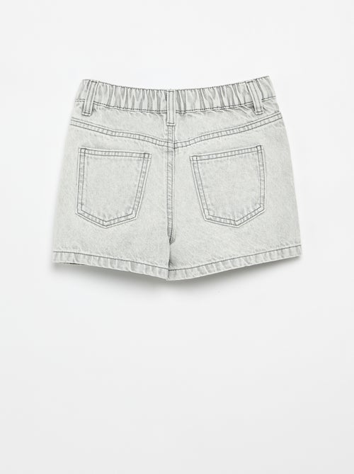 Geborduurd denim short - Kiabi