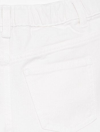 Geborduurd denim short