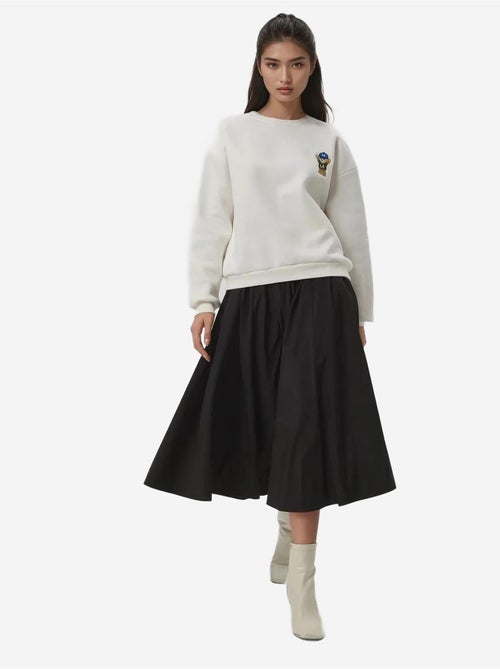 Geborduurd katoenen sweatshirt - Kiabi