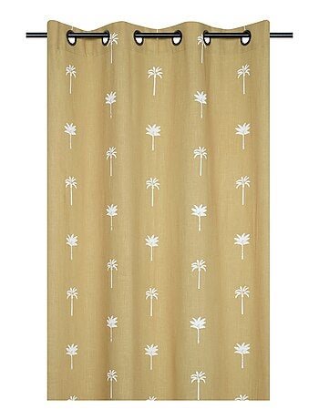 Geborduurd palmboom gordijn