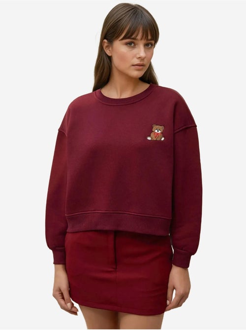 Geborduurd, relaxed fit katoenen sweatshirt hiccup - Kiabi