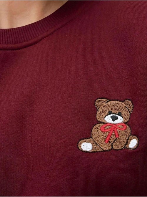 Geborduurd, relaxed fit katoenen sweatshirt hiccup - Kiabi