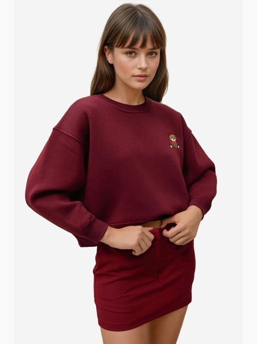 Geborduurd, relaxed fit katoenen sweatshirt hiccup - Kiabi