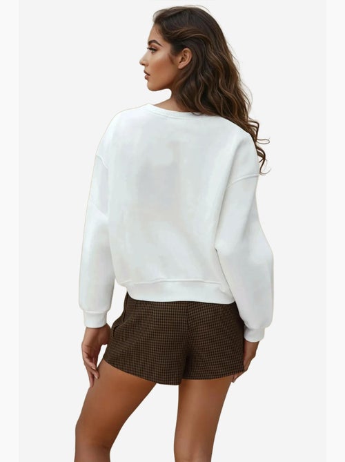 Geborduurd, relaxed fit katoenen sweatshirt hiccup - Kiabi