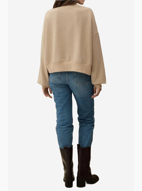 Geborduurd sweatshirt met ronde hals hiccup - Kiabi