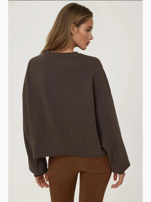 Geborduurd sweatshirt met ronde hals hiccup - Kiabi