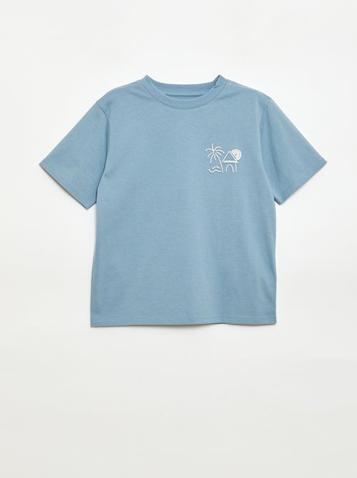 Geborduurd T-shirt met korte mouwen - Kiabi
