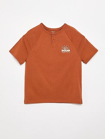 Geborduurd T-shirt met korte mouwen