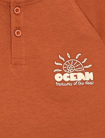 Geborduurd T-shirt met korte mouwen