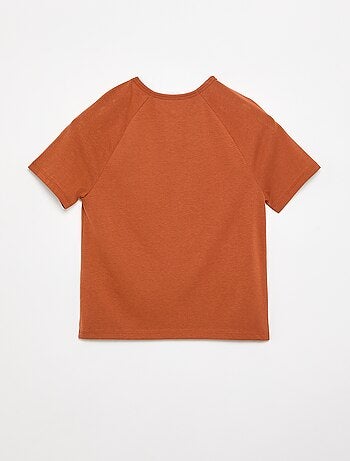 Geborduurd T-shirt met korte mouwen