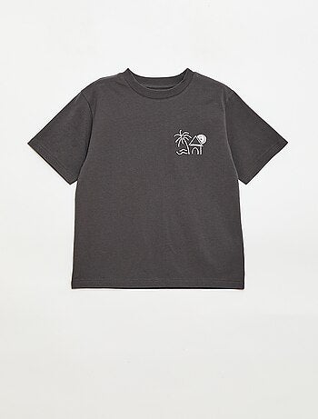 Geborduurd T-shirt met korte mouwen