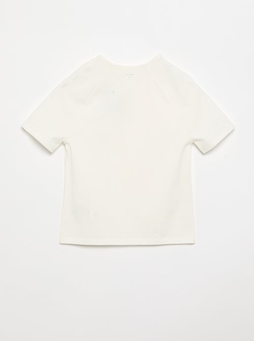 Geborduurd T-shirt met korte mouwen - Kiabi Geborduurd T-shirt met korte mouwen - Kiabi