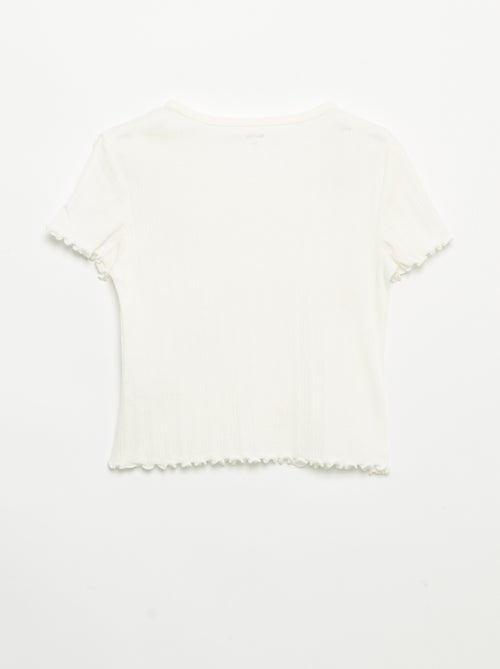 Geborduurd T-shirt met korte mouwen - Kiabi Geborduurd T-shirt met korte mouwen - Kiabi
