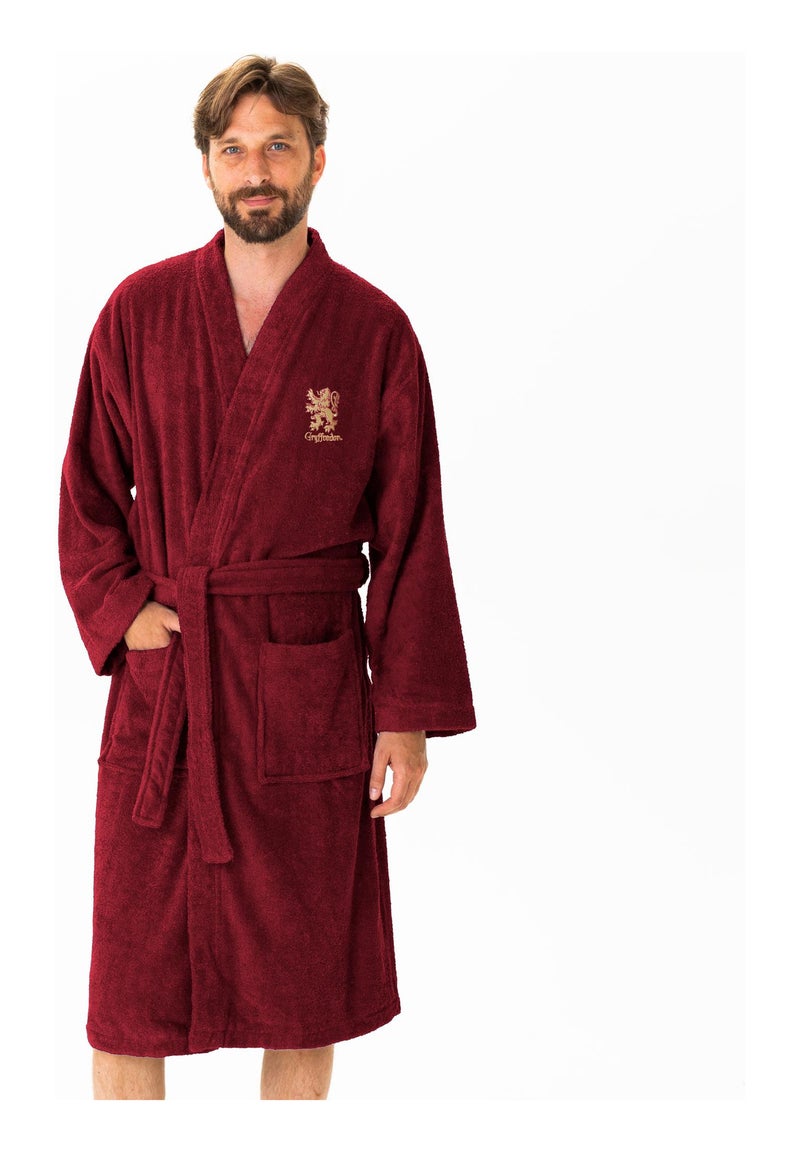 Geborduurde badjas 100% katoen, harry potter gryffondor Multicolor - Kiabi