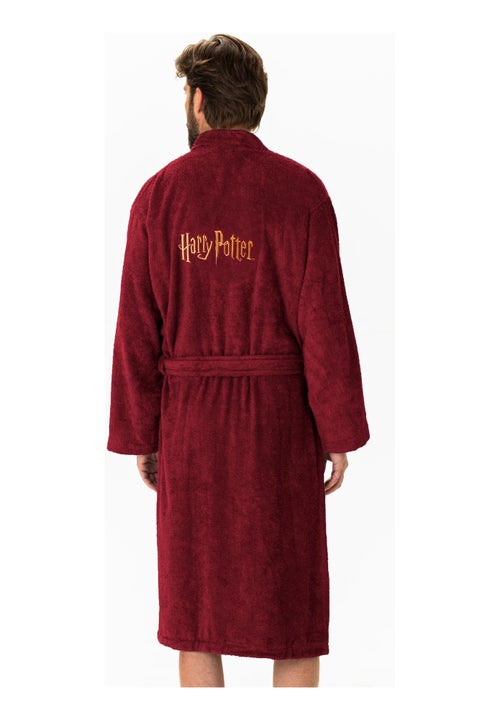 Geborduurde badjas 100% katoen, harry potter gryffondor - Kiabi