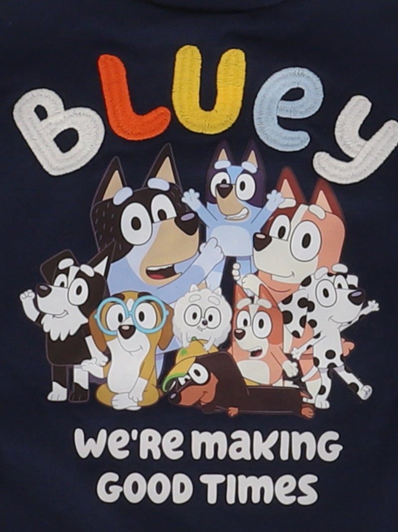 Geborduurde 'Bluey' sweaterjas van katoenmix Blauw - Kiabi