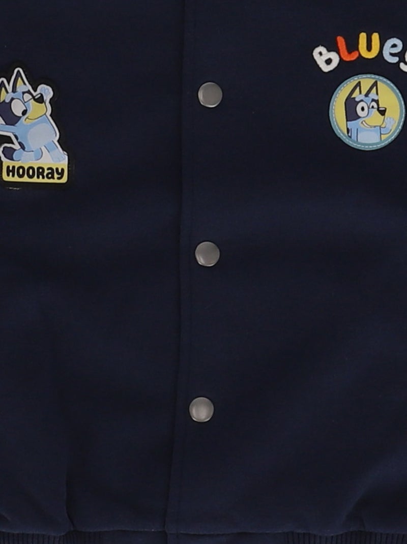 Geborduurde 'Bluey' sweaterjas van katoenmix Blauw - Kiabi
