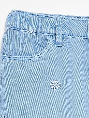 Geborduurde denim broek