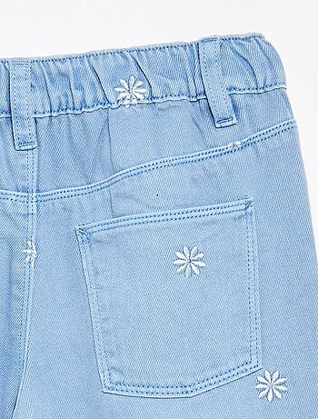 Geborduurde denim broek