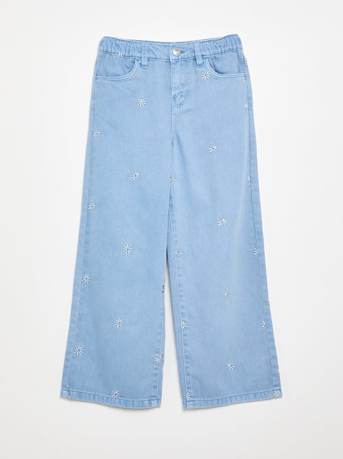Geborduurde denim broek - Kiabi