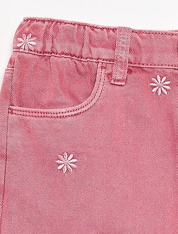 Geborduurde denim broek