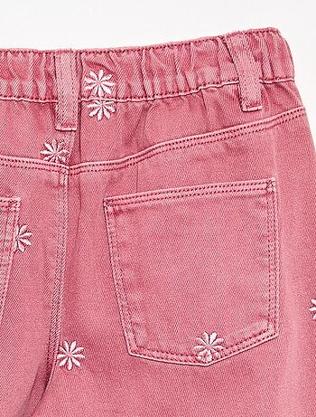 Geborduurde denim broek