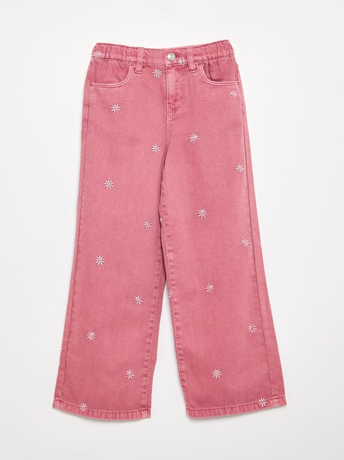 Geborduurde denim broek - Kiabi