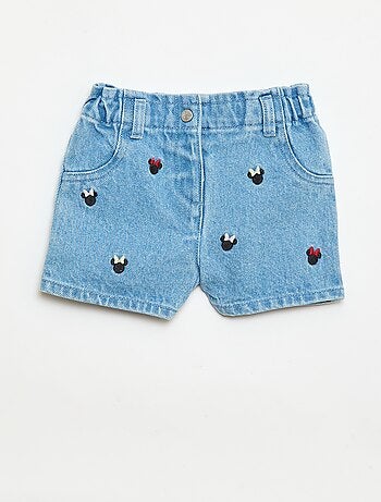 Geborduurde Disney-short van denim