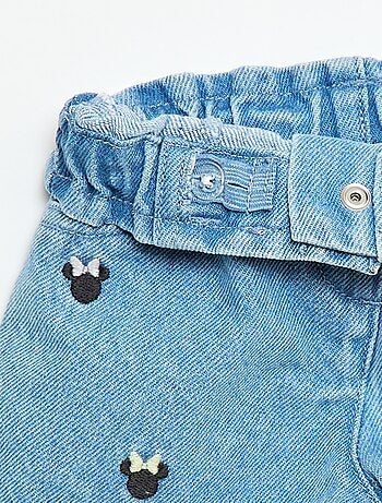 Geborduurde Disney-short van denim