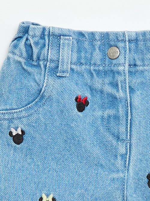 Geborduurde Disney-short van denim - Kiabi