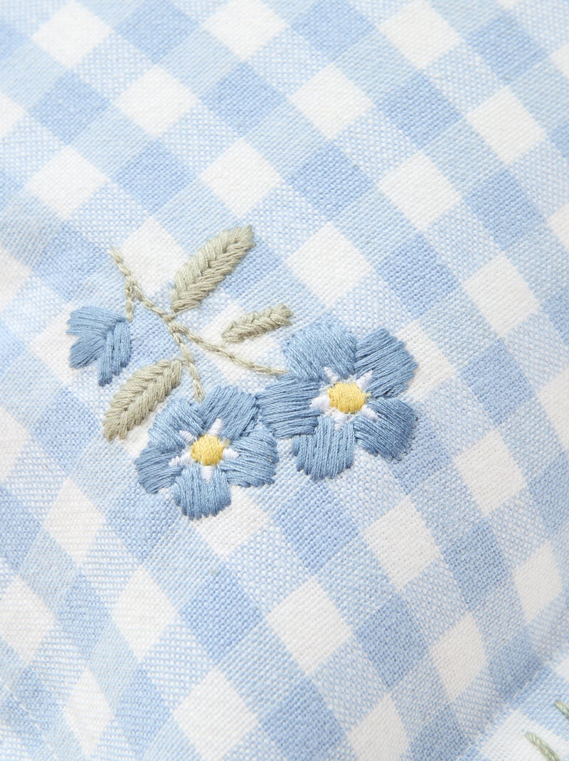 Geborduurde kussenhoes Blauw - Kiabi