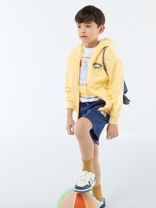 Geborduurde loose fit sweater met capuchon - Kiabi