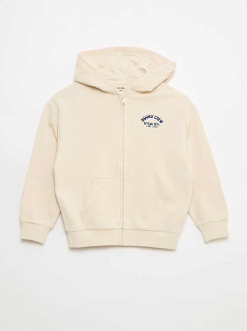 Geborduurde loose fit sweater met capuchon - Kiabi