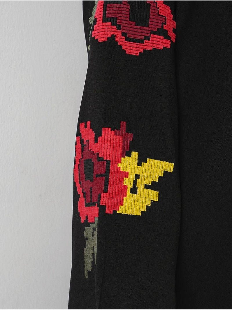 Geborduurde midi-jurk bdart Zwart - Kiabi