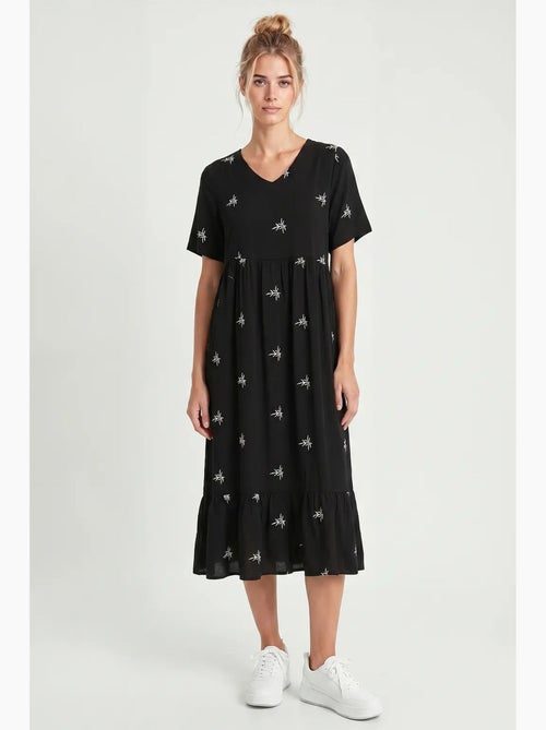 Geborduurde midi-jurk met v-hals istanbul - Kiabi Geborduurde midi-jurk met v-hals istanbul - Kiabi