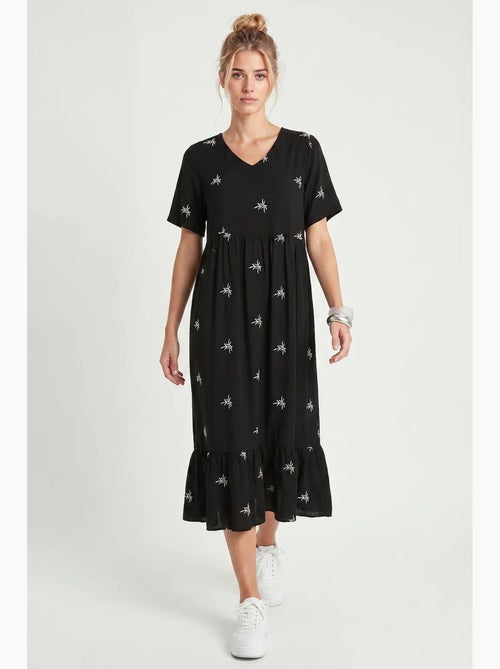 Geborduurde midi-jurk met v-hals istanbul - Kiabi Geborduurde midi-jurk met v-hals istanbul - Kiabi