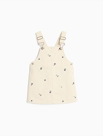 Geborduurde overstregenrok met bloemen, mo fashion