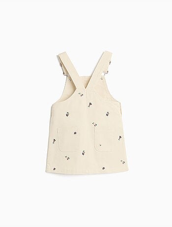 Geborduurde overstregenrok met bloemen, mo fashion