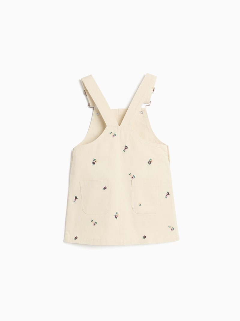 Geborduurde overstregenrok met bloemen, mo fashion Beige - Kiabi