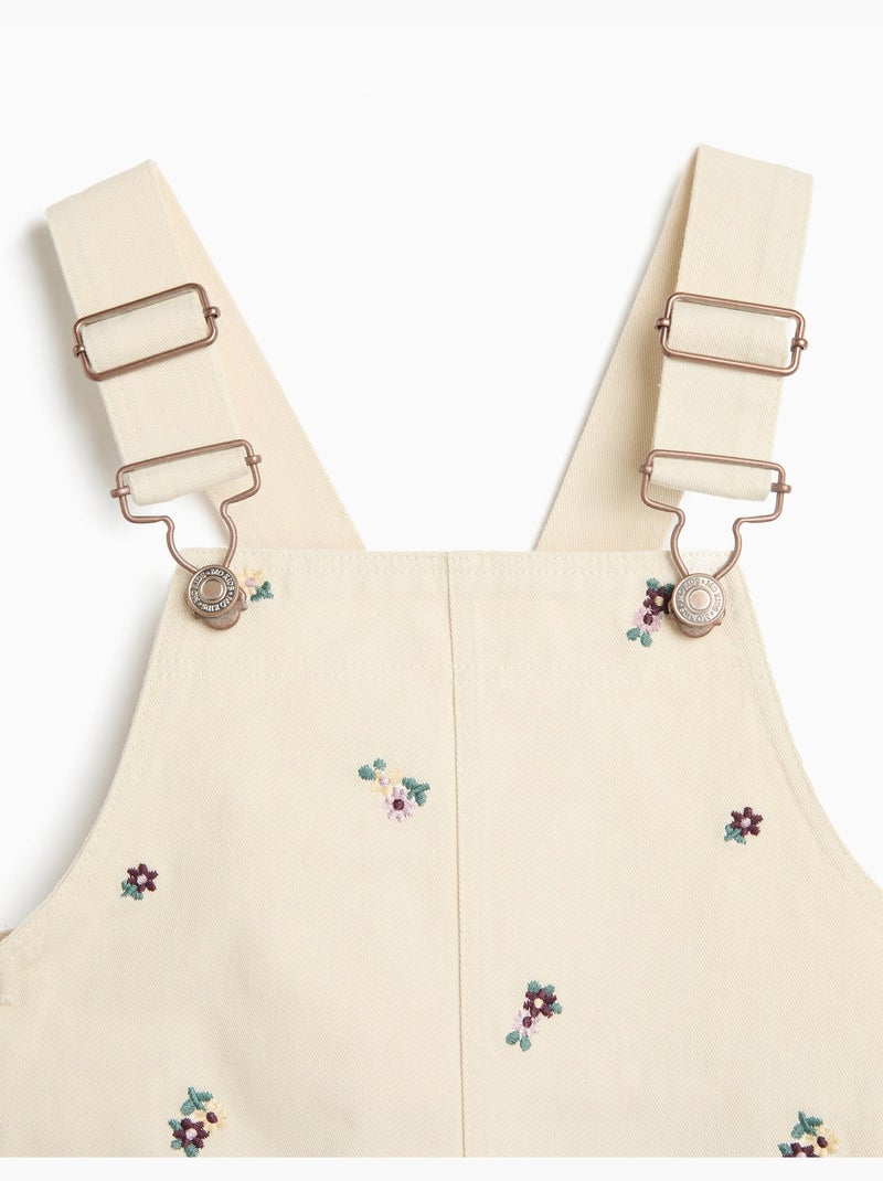 Geborduurde overstregenrok met bloemen, mo fashion Beige - Kiabi