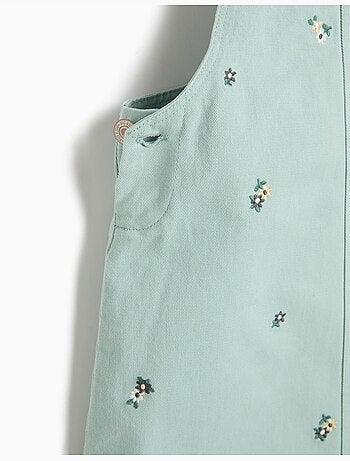 Geborduurde overstregenrok met bloemen, mo fashion
